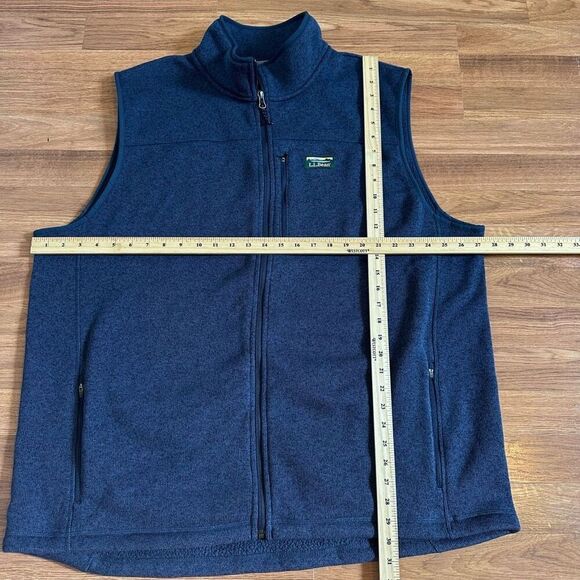 L.L. Bean Sweater Fleece Vest Bright Navy Blue | Men’s XXL Tall - Picture 7 of 13